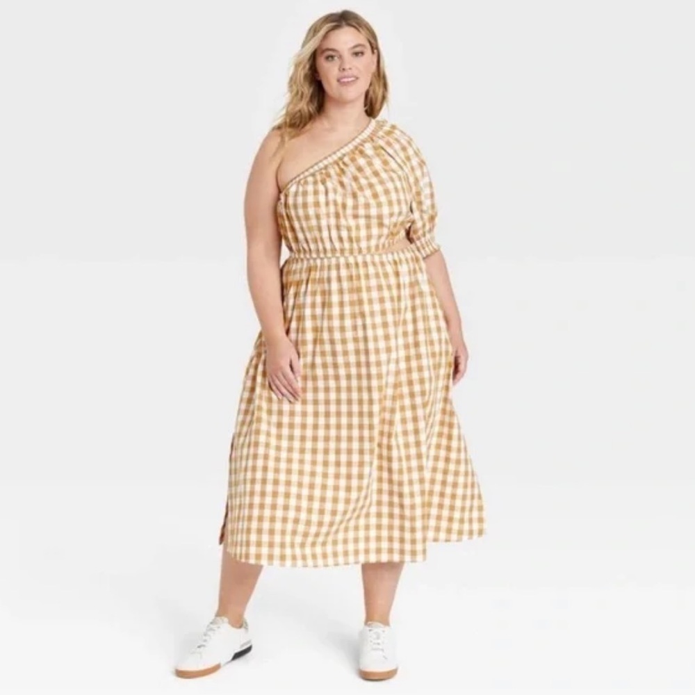 NEW! Who What Wear Plaid Cut Out Side Dress